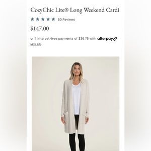 Barefoot dreams women’s cardigan, like new without tags